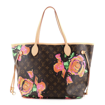 Louis Vuitton Neverfull Tote Limited Edition Monogram Roses MM