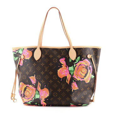 Louis Vuitton Neverfull Tote Limited Edition Monogram Roses MM