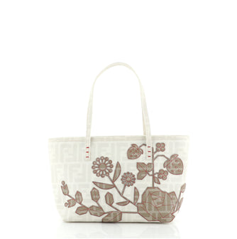 Fendi Roll tote Zucca Embroidered Canvas Mini
