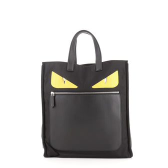 Fendi Monster Tote Nylon and Leather