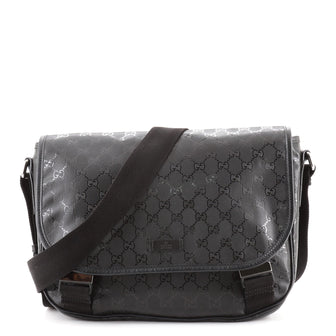 Gucci Double Buckle Messenger Bag GG Imprime Medium