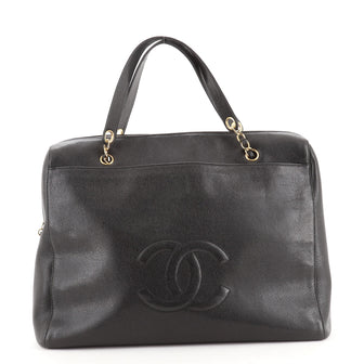 Chanel Vintage Timeless Zip Tote Caviar Large
