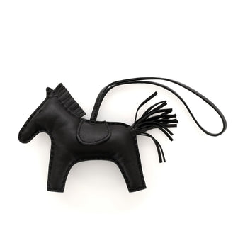 Hermes So Black GriGri Rodeo Bag Charm Leather MM