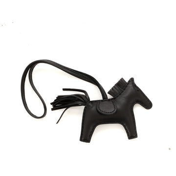 Hermes So Black GriGri Rodeo Bag Charm Leather PM