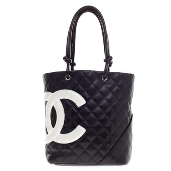 Chanel Cambon Tote Quilted Leather Small 