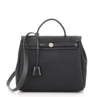 Hermes Herbag Toile and Leather PM