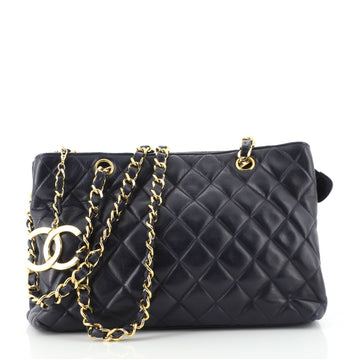 Chanel Vintage CC Charm Tote Quilted Lambskin Medium