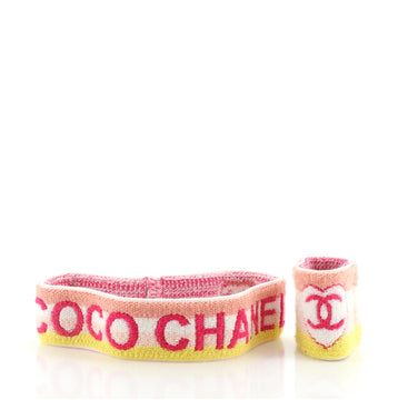 Chanel Coco Jogger Headband and Wristband Knit Cotton