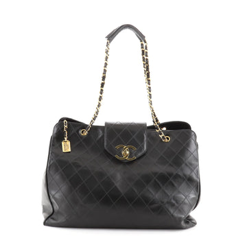 Chanel Vintage Supermodel Weekender Bag Quilted Leather Large