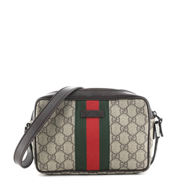 Gucci Vintage Web Camera Bag GG Coated Canvas Small