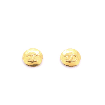 Chanel Vintage Round CC Clip-On Earrings Metal