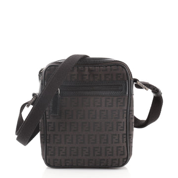 Fendi Vintage Zip Messenger Bag Zucchino Canvas Small