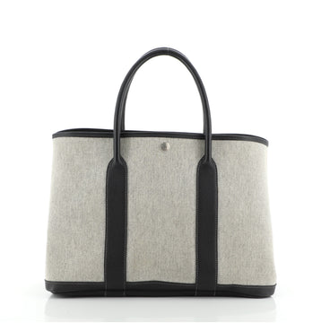 Hermes Garden Party Tote Toile and Leather 36