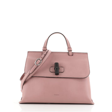 Gucci Bamboo Daily Top Handle Bag Leather Medium