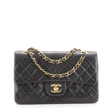 Chanel Vintage Classic Double Flap Bag Quilted Lambskin Small
