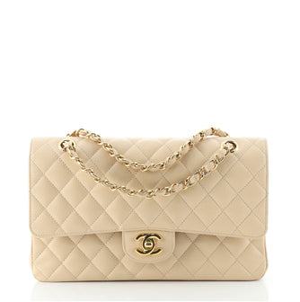 Chanel Classic Double Flap Bag Quilted Caviar Medium