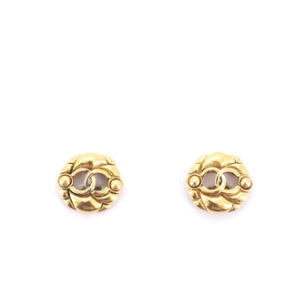 Chanel CC Camellia Clip On Earrings Metal