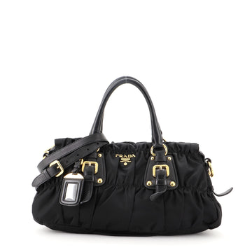 Prada Gaufre Convertible Satchel Tessuto Medium