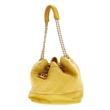 Chanel Drawstring Bucket Surpique Stitch Lambskin