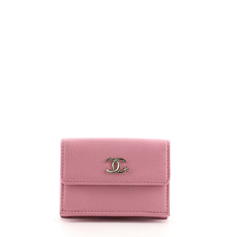 Chanel CC Trifold Flap Wallet Goatskin Small