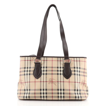 Burberry Regent Tote Haymarket Coated Canvas Medium