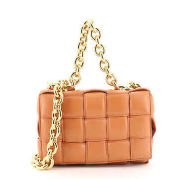 Bottega Veneta Cassette Chain Crossbody Bag Padded Maxi Intrecciato Leather
