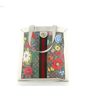 Gucci Ophidia Soft Open Tote Flora GG Coated Canvas Large