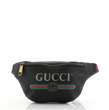Gucci Logo Belt Bag Printed Leather Small