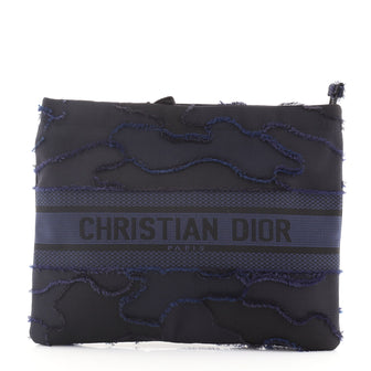 Christian Dior DiorDouble Zip Pouch Camouflage Canvas Medium