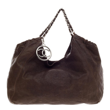 Chanel Coco Cabas CC Logo Distressed Caviar Extra Large