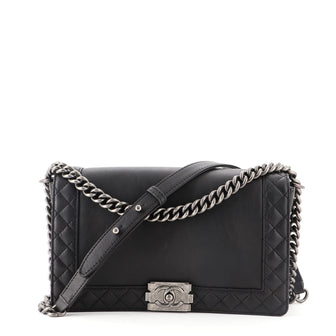Chanel Reverso Boy Flap Bag Calfskin Old Medium