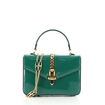 Gucci 1969 Sylvie Top Handle Bag Patent Leather Mini