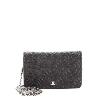 Chanel Wallet on Chain Camellia Goatskin