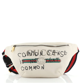 Gucci Logo Belt Bag Printed Leather Medium