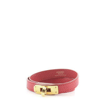 Hermès Kelly Double Tour Bracelet in Red Leather – Fancy Lux