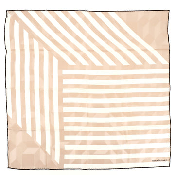 Hermes Striped Carre Scarf Printed Silk 65