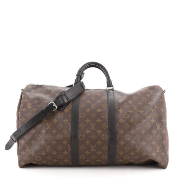 Louis Vuitton Keepall Bandouliere Bag Macassar Monogram Canvas 55