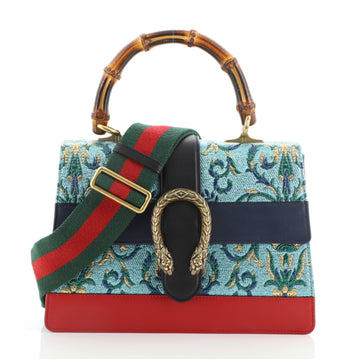 Gucci Dionysus Bamboo Top Handle Bag Floral Jacquard with Leather Medium