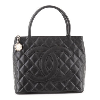 Chanel Medallion Tote Quilted Caviar