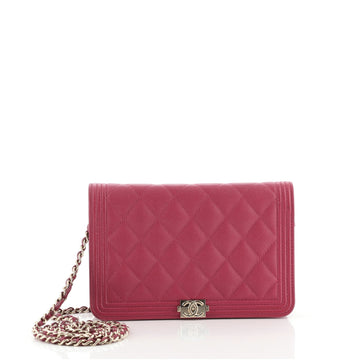 Chanel Boy Wallet on Chain Quilted Caviar