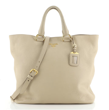 Prada Convertible Shopper Tote Vitello Daino Large