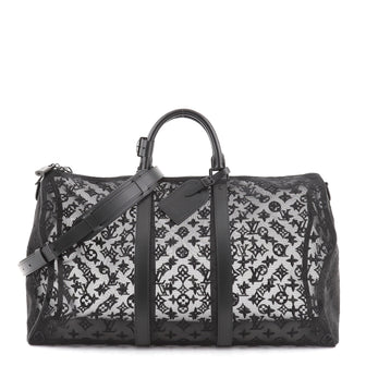 Louis Vuitton Keepall Bandouliere Bag Monogram See Through Mesh 50
