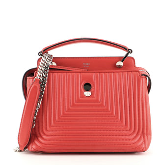 Fendi DotCom Click Top Handle Bag Quilted Leather Small