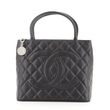 Chanel Medallion Tote Quilted Caviar