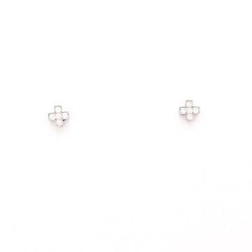 Tiffany & Co. Diamond Cross Stud Earrings Platinum with Diamonds