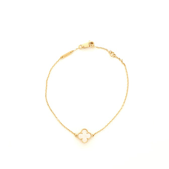 Van Cleef & Arpels Sweet Alhambra Mother of Pearl Bracelet 18K Yellow Gold
