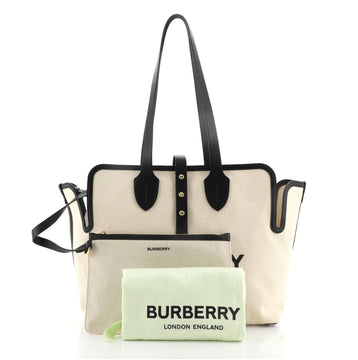 Burberry Soft Belt Bag Canvas with Leather Medium