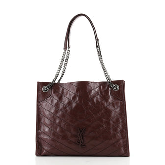 Saint Laurent Niki Shopping Tote Matelasse Chevron Leather Medium
