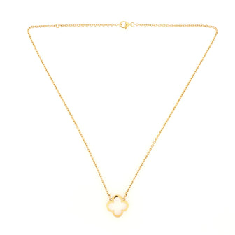 Van Cleef & Arpels Pure Alhambra 18k Yellow and Mother of Pearl Necklace