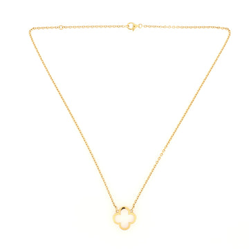 Van Cleef & Arpels Pure Alhambra 18k Yellow and Mother of Pearl Necklace